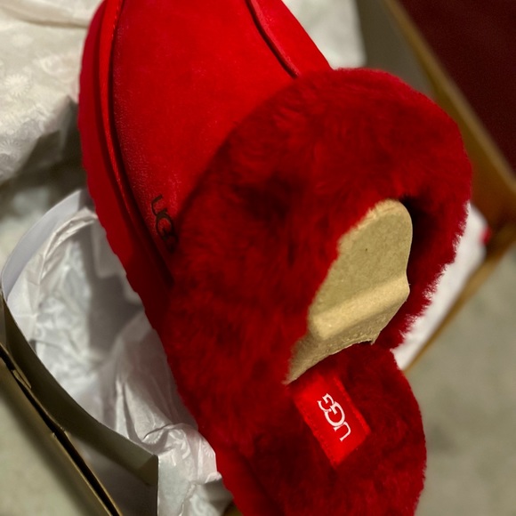 UGG Shoes - UGG Disquette Suede Fur Platform Slides